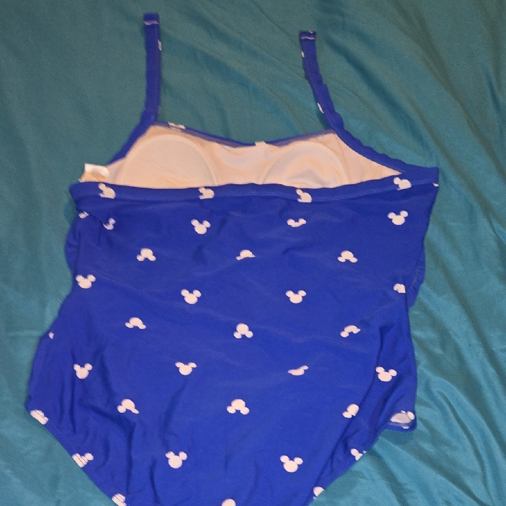 Disney Royal Blue One-Piece Swimsuit with White and Red Accents - Picture 7 of 7